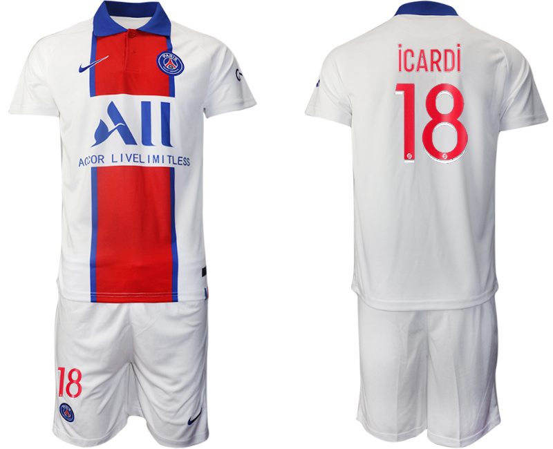 Men 2020-2021 club Paris St German away #18 white Soccer Jerseys